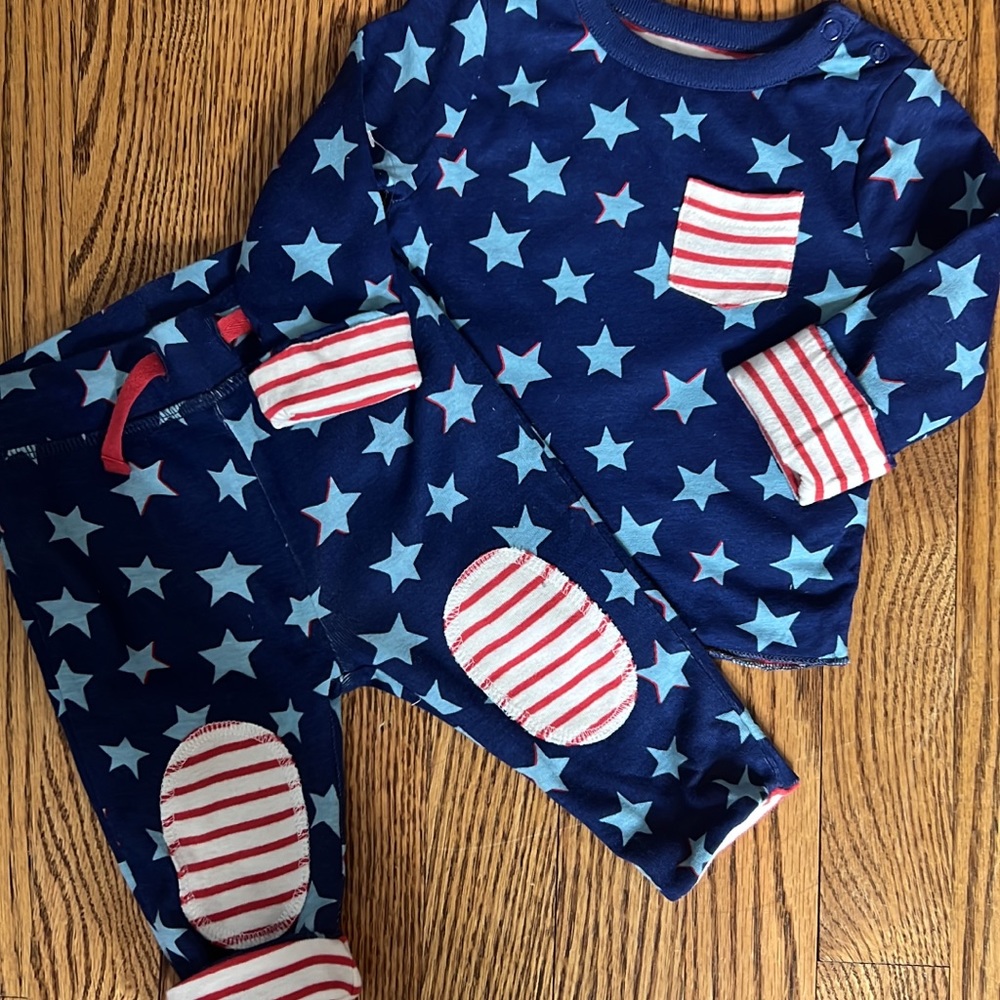 Baby Boden Fourth of July Reversible Two-Piece NWOT 3-6month